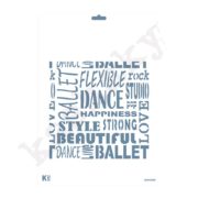 Stencil DIN A4 Fondo Palabras "Dance" - ST-4000-A4
